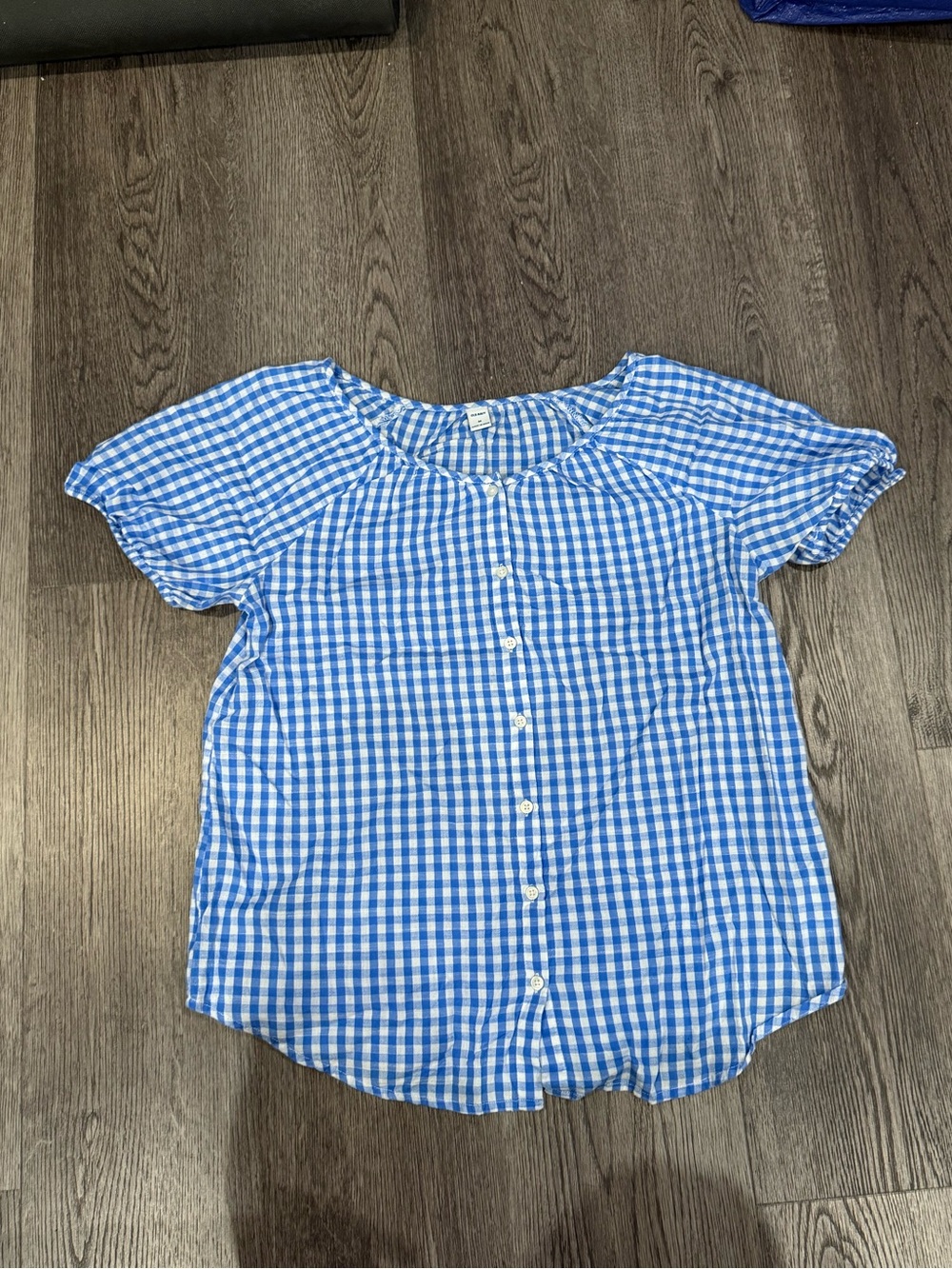 100% cotton checked top
